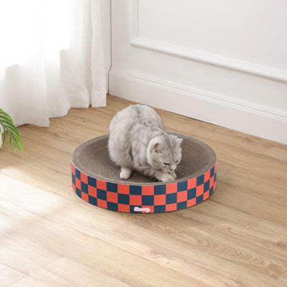 Nelson Modern Cardboard Round Bowl Cat Scratcher with Catnip