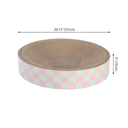 Nelson Modern Cardboard Round Bowl Cat Scratcher with Catnip