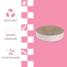 Nelson Modern Cardboard Round Bowl Cat Scratcher with Catnip