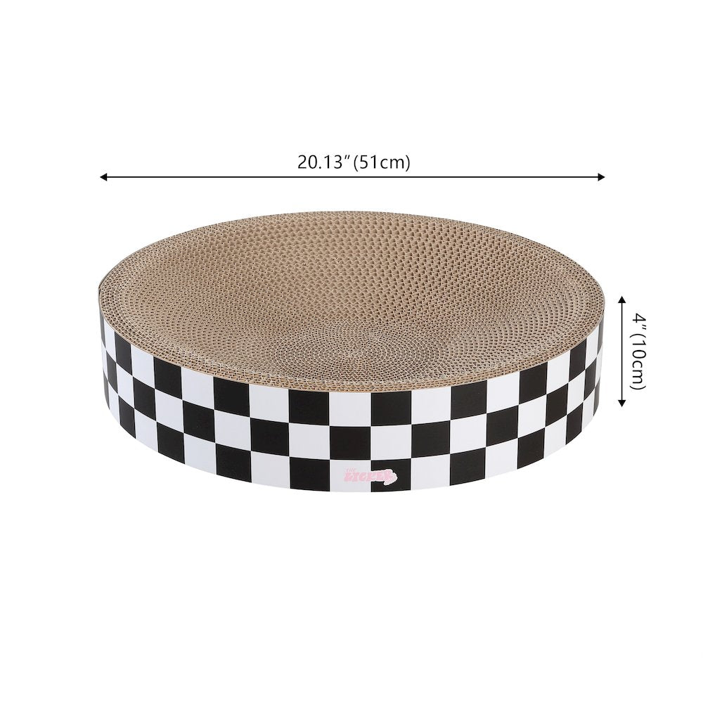 Nelson Modern Cardboard Round Bowl Cat Scratcher with Catnip