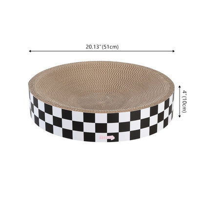 Nelson Modern Cardboard Round Bowl Cat Scratcher with Catnip