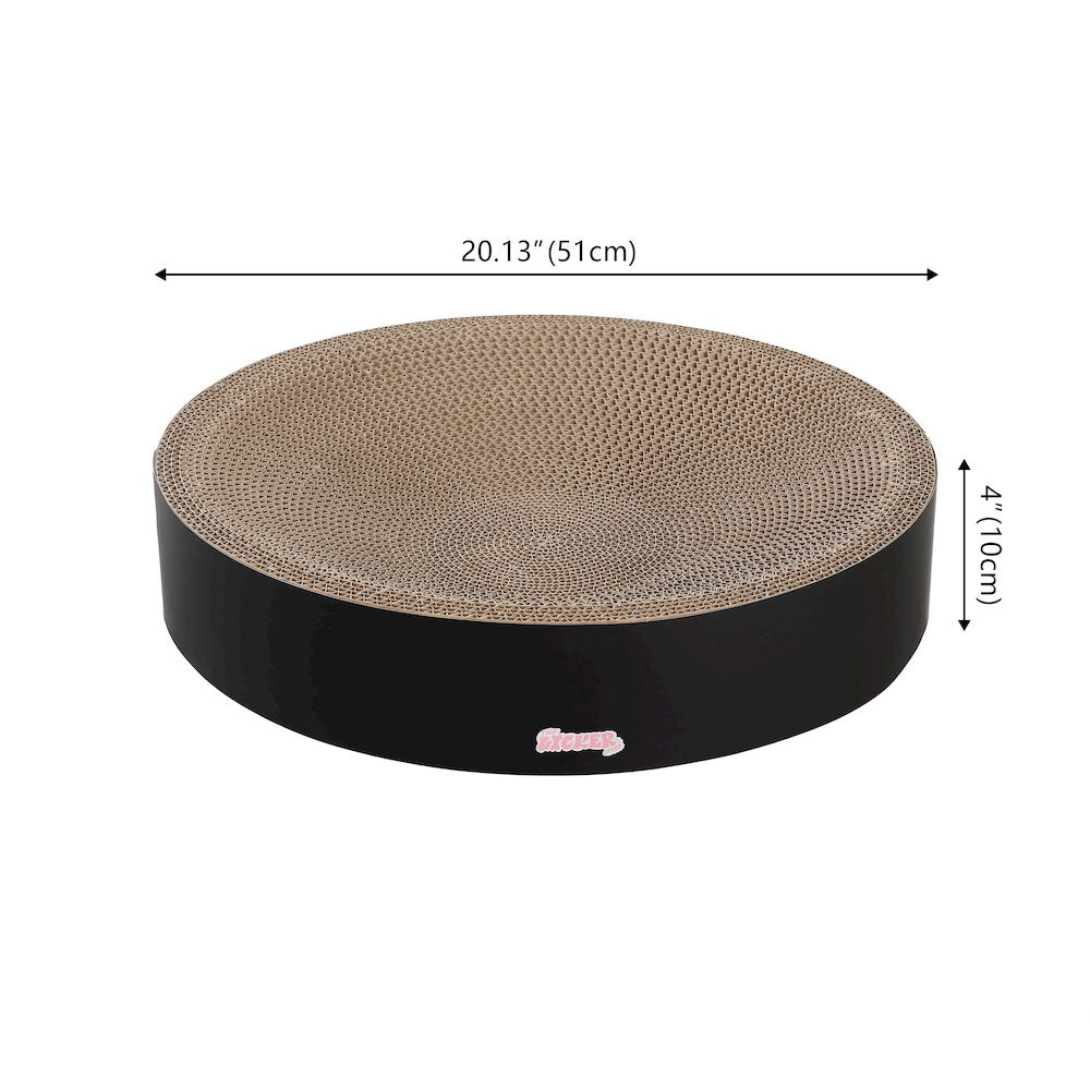Nelson Modern Cardboard Round Bowl Cat Scratcher with Catnip
