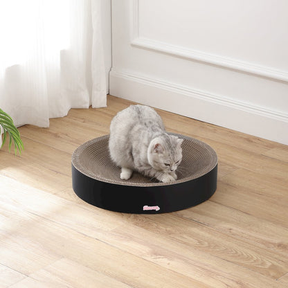 Nelson Modern Cardboard Round Bowl Cat Scratcher with Catnip