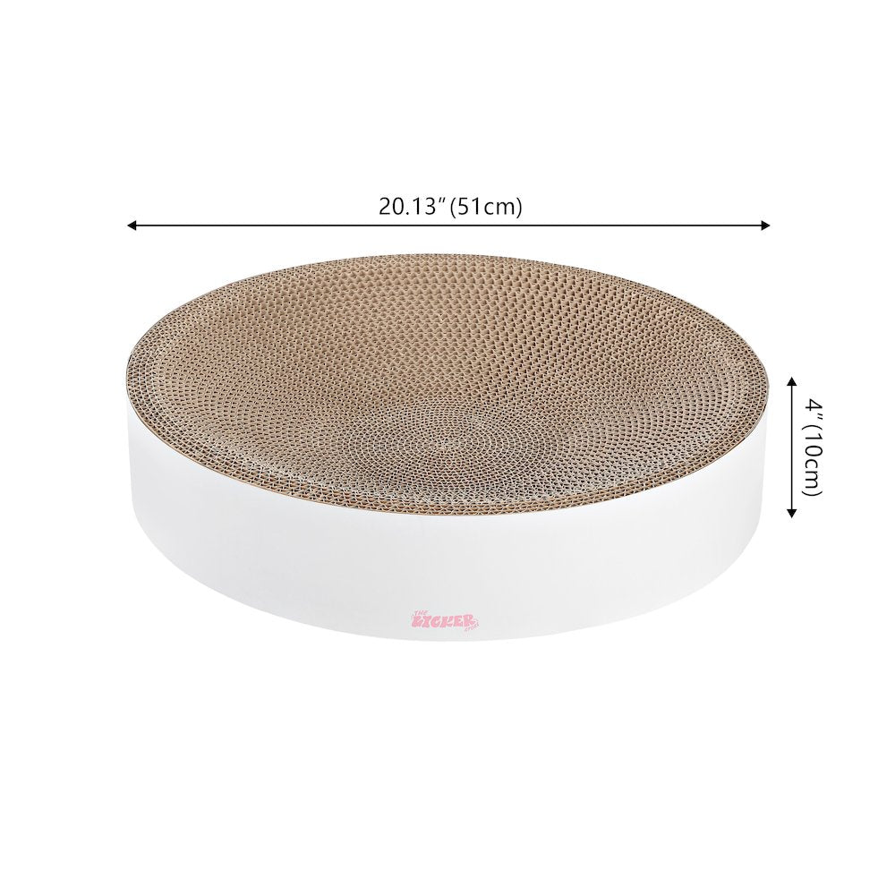 Nelson Modern Cardboard Round Bowl Cat Scratcher with Catnip