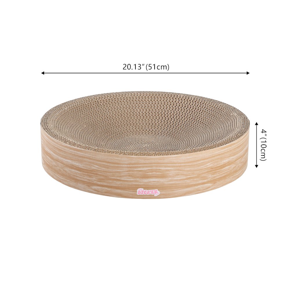 Nelson Modern Cardboard Round Bowl Cat Scratcher with Catnip