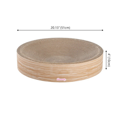 Nelson Modern Cardboard Round Bowl Cat Scratcher with Catnip