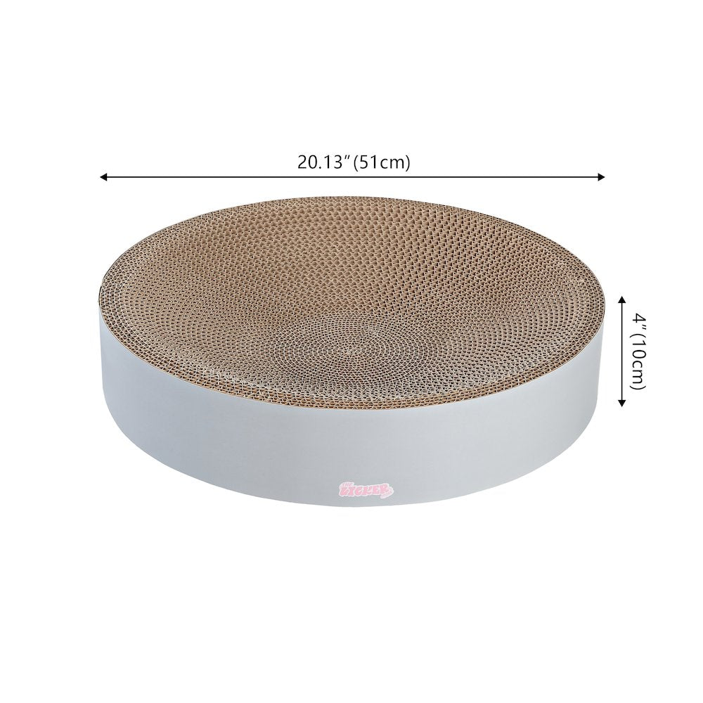 Nelson Modern Cardboard Round Bowl Cat Scratcher with Catnip