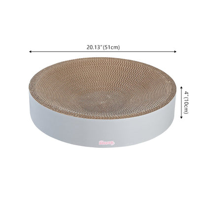 Nelson Modern Cardboard Round Bowl Cat Scratcher with Catnip