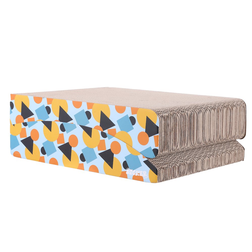Eero Modern Cardboard Foldable Lounge Cat Scratcher With Catnip