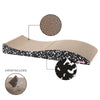 Eero Modern Cardboard Foldable Lounge Cat Scratcher with Catnip, Black/White