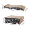 Eero Modern Cardboard Foldable Lounge Cat Scratcher with Catnip, Black/White