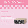 Eero Modern Cardboard Foldable Lounge Cat Scratcher with Catnip, Black/White