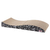 Eero Modern Cardboard Foldable Lounge Cat Scratcher with Catnip, Black/White
