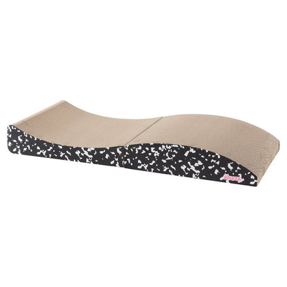 Eero Modern Cardboard Foldable Lounge Cat Scratcher with Catnip, Black/White