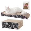 Eero Modern Cardboard Foldable Lounge Cat Scratcher with Catnip, Black/White
