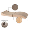 Eero Modern Cardboard Foldable Lounge Cat Scratcher with Catnip, Oak Wood Finish