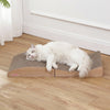 Eero Modern Cardboard Foldable Lounge Cat Scratcher with Catnip, Oak Wood Finish