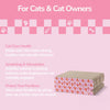 Eero Modern Cardboard Foldable Lounge Cat Scratcher with Catnip, Pink
