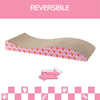 Eero Modern Cardboard Foldable Lounge Cat Scratcher with Catnip, Pink