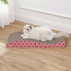 Eero Modern Cardboard Foldable Lounge Cat Scratcher with Catnip, Pink