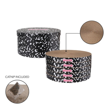 Kate Cat Scratcher Pad In Box with Catnip, Composition Black/White (5-Pack)
