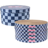 Kate Cardboard Cat Scratcher Pad In Box with Catnip, Checker Navy/Blue (5-Pack)