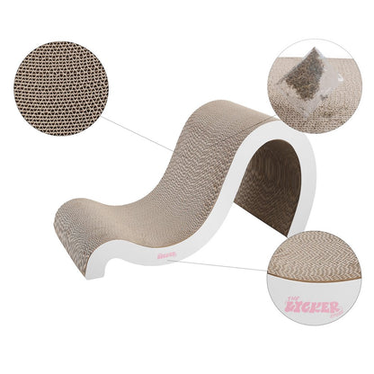 Kona Modern Cardboard Double-Sided Wave Cat Scratcher with Catnip