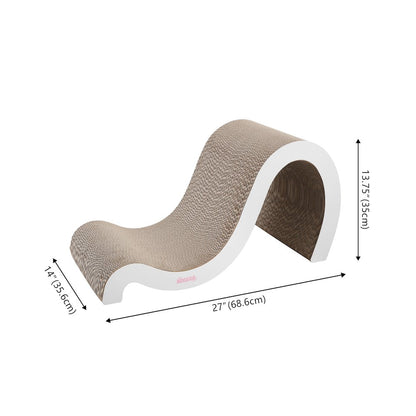 Kona Modern Cardboard Double-Sided Wave Cat Scratcher with Catnip