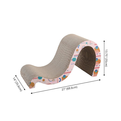 Kona Modern Cardboard Double-Sided Wave Cat Scratcher with Catnip