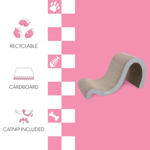 Kona Modern Cardboard Double-Sided Wave Cat Scratcher with Catnip