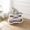Suvi Modern Cardboard Infinity 2-in-1 Lounge Bed Cat Scratcher with Catnip