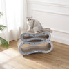 Suvi Modern Cardboard Infinity 2-in-1 Lounge Bed Cat Scratcher with Catnip