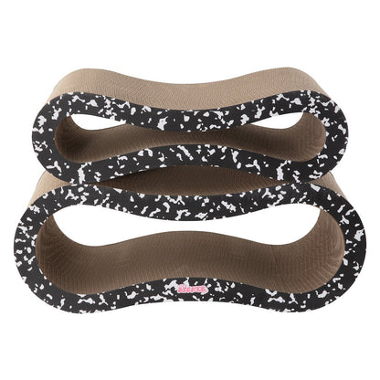 Suvi Infinity 2-in-1 Lounge Bed Scratcher with Catnip, Composition Notebook