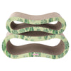 Suvi Modern Cardboard Infinity 2-in-1 Lounge Bed Cat Scratcher with Catnip, Leaf