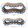 Suvi Cardboard Infinity 2-in-1 Lounge Scratcher with Catnip, Navy/Blue Checker