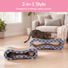 Suvi Cardboard Infinity 2-in-1 Lounge Scratcher with Catnip, Navy/Blue Checker