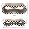 Suvi Cardboard Infinity 2-in-1 Lounge Scratcher with Catnip, Black/White Checker