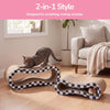 Suvi Cardboard Infinity 2-in-1 Lounge Scratcher with Catnip, Black/White Checker