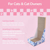 Oliver 23.8" L-Shaped Vertical Cardboard Cat Scratcher, Chinoiserie Blue