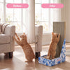 Oliver 23.8" L-Shaped Vertical Cardboard Cat Scratcher, Chinoiserie Blue