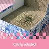 Oliver 23.8" L-Shaped Vertical Cardboard Cat Scratcher, Chinoiserie Blue