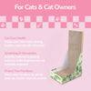 Oliver 23.8" L-Shaped Vertical Cardboard Cat Scratcher, Green Leaf