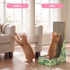 Oliver 23.8" L-Shaped Vertical Cardboard Cat Scratcher, Green Leaf