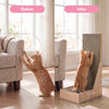 Oliver 23.8" L-Shaped Vertical Cardboard Cat Scratcher, Honey Oak