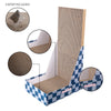 Oliver 23.8" L-Shaped Vertical Cardboard Cat Scratcher, Navy Checker