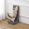 Oliver 23.8" L-Shaped Vertical Cardboard Cat Scratcher, Navy Checker