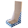 Oliver 23.8" L-Shaped Vertical Cardboard Cat Scratcher, Navy Checker