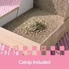 Oliver 23.8" L-Shaped Vertical Cardboard Cat Scratcher, Confetti Pink
