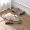 Atlas 17.5" Wave Reversible Cardboard Cat Scratcher, Honey Oat (2 Pack)