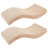Atlas 17.5" Wave Reversible Cardboard Cat Scratcher, Honey Oat (2 Pack)